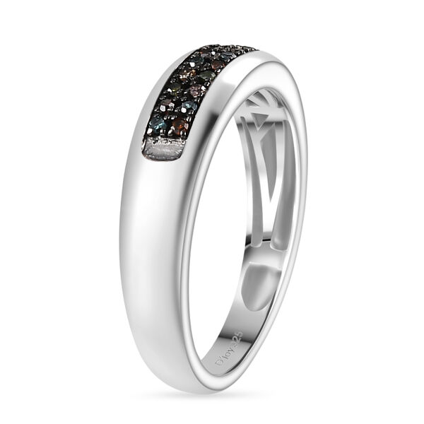 D'Joy Mehrfarbiger Diamant Ring 925 Silber rhodiniert (Größe 17.00) ca. 0.12 ct image number 5
