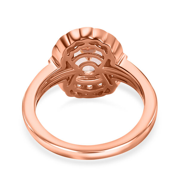 Morganit und Zirkon-Ring, 925 Silber Roségold Vermeil  ca. 1,25 ct image number 6