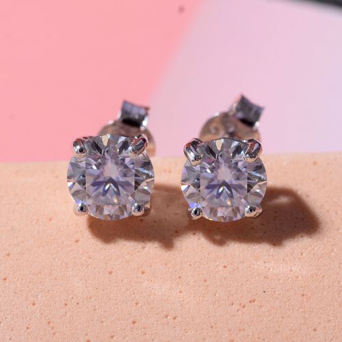 Moissanit Ohrringe, 925 Silber rhodiniert - 1,49 ct. image number 1
