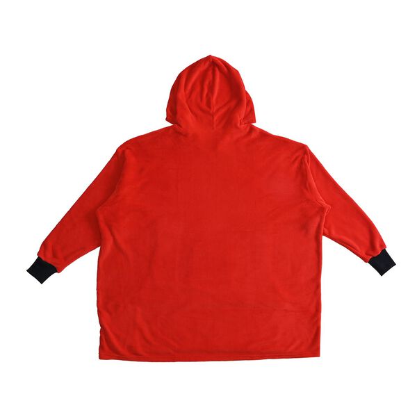 Flauschiger Flanell Hoodie mit großer Tasche, rot image number 1