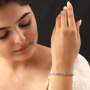 Tansanit Armband, 19 cm - 6,41 ct.