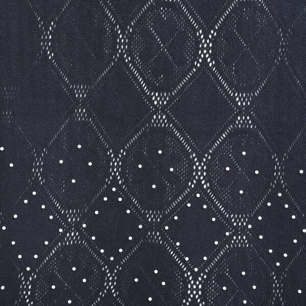 Strickschal mit Quasten und Perlen, Schwarz image number 4