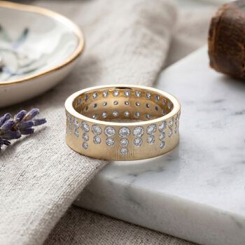 LUXURIANT DIAMOND - Lab Grown Diamant SI-GH Ring 925 Silber 750 Gelbgold vermeil (Gr&ouml;&szlig;e 17.00) ca. 1,00 ct