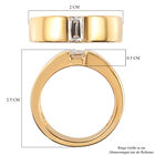 88 Facetten Moissanit Ring 925 Silber Gelbgold Vermeil  ca. 0,62 ct image number 5