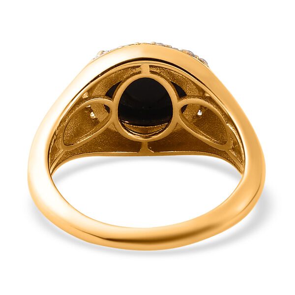 Boulder Opal Triplett und wei&szlig;er Zirkon-Ring - 2,06 ct. image number 8