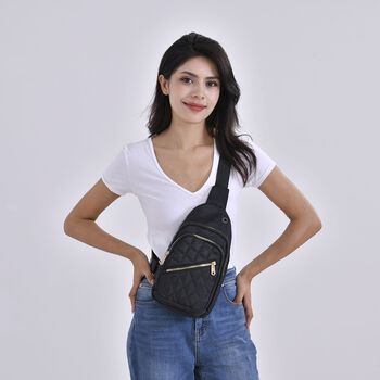 Brusttasche, RFID Schutz, schwarz