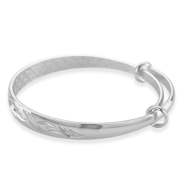 Flexibler Armreif, Klassischer Bangle Still, Messing, Silberfarben image number 3