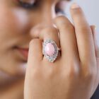 AA rosa Opal und Zirkon Ring - 7,17 ct. image number 2