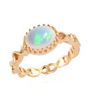 Natürlicher Äthiopischer Opal Ring 585 Vergoldet image number 3
