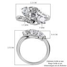 LUSTRO STELLA Hergestellt mit ZIRKONIA Ring 925 Silber Platin-Überzug (Größe 19.00) ca. 2,93 ct image number 5