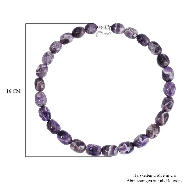 11-18mm zweifarbige Amethyst Perlen-Halskette, 45cm - 580 ct. image number 4