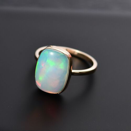 AAA Natürlicher, äthiopischer Welo Opal Ring in 375 Gold - 4,24 ct. image number 1
