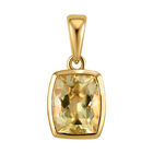 Ouro Verde-Quarz-Ring und Anhänger, 925 Silber vergoldet ca. 4.02 ct image number 5