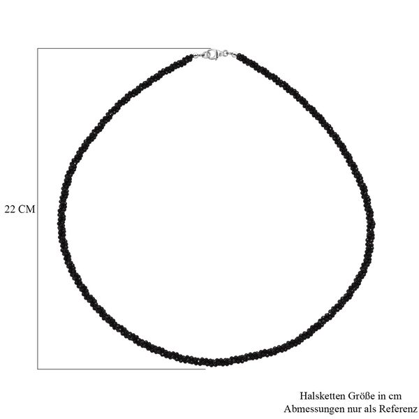 Schwarze Spinell 45cm Halskette - 50 ct. image number 5
