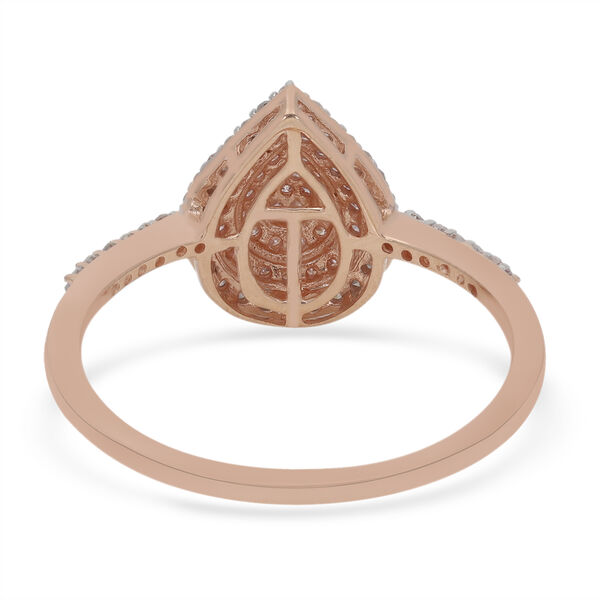 Natürlicher Rosa Diamant und Weißer Diamant zertifiziert I1-I2 Ring 585 Gold image number 5