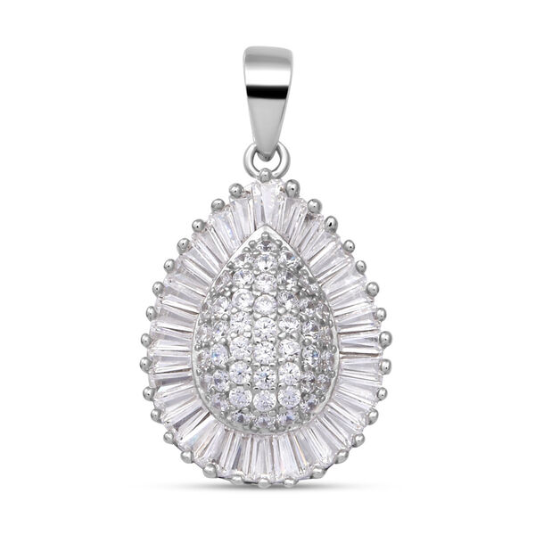 LUSTRO STELLA wei&szlig;er Zirkonia-Anh&auml;nger - 2,79 ct.