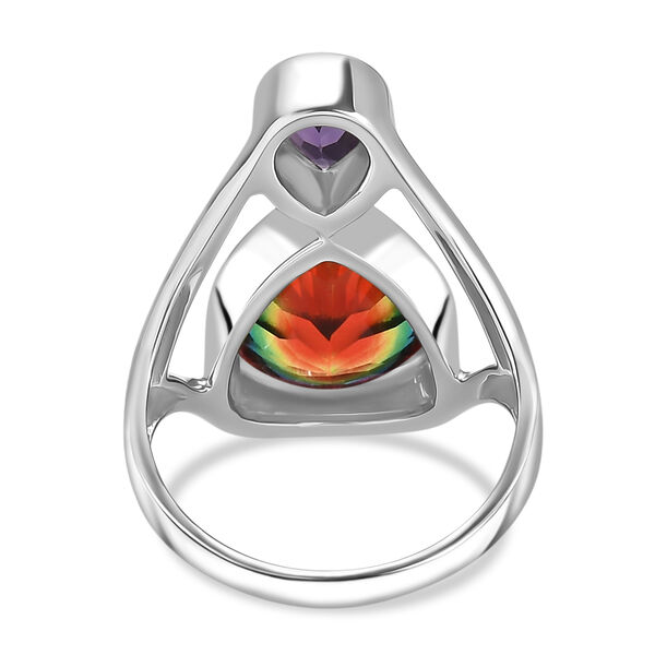 Sajen Silber-Himmlischer Quarz, Afrikanischer Amethyst Ring 925 Silber rhodiniert (Gr&ouml;&szlig;e 19.00) ca. 9.68 ct image number 5