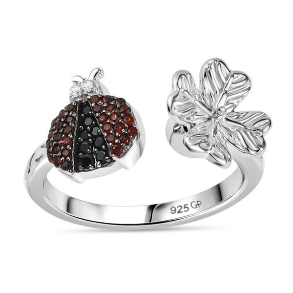 GP Trionfo Kollektion - Mosambik Granat, schwarzer Spinell, Zirkon und Kanchanaburi blauer Saphir Ring - 0,41 ct. image number 5