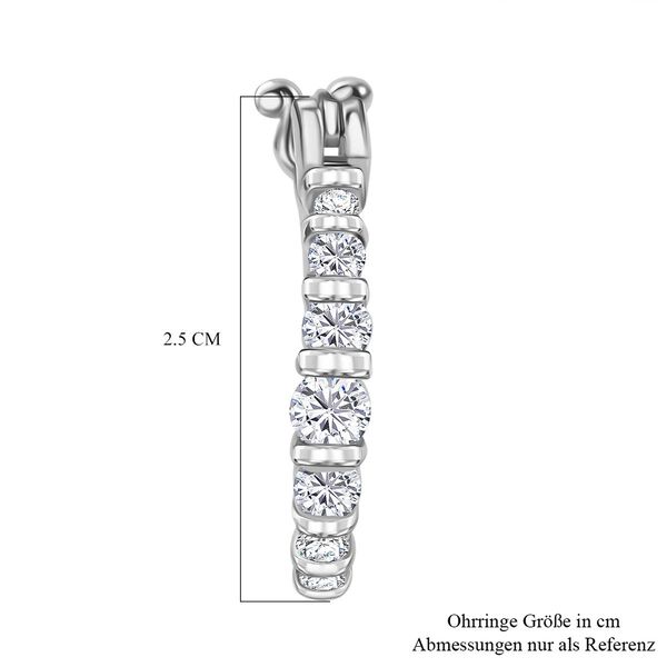 Moissanit Ohrringe, 925 Silber rhodiniert - 1,31 ct. image number 5