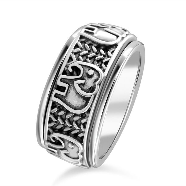 Thai Silber Kollektion- Elefant Ring, 925 Silber (Gr&ouml;&szlig;e 17.00) image number 2