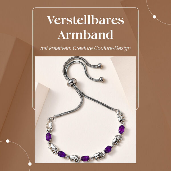 Flexibles afrikanisches Amethyst-Armband, 25,5 cm - 2,25 ct. image number 2