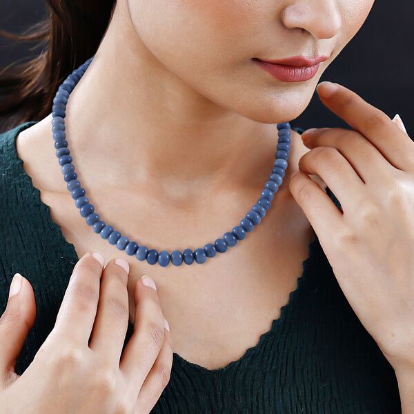 AA blaue Opal-Halskette, 45 cm - 200 ct. image number 1