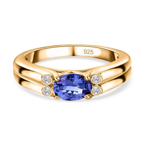 AA Tansanit und Zirkon Ring - 0,85 ct. image number 0