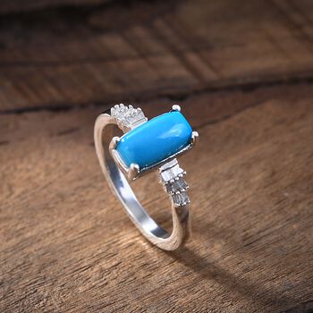 AA Sleeping Beauty T&uuml;rkis und Diamant Ring - 1,67 ct.