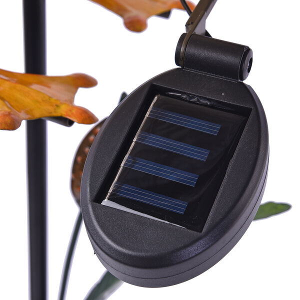 Garten Ente Vogeltr&auml;nke mit Solarleuchten, Gr&ouml;&szlig;e: 44x21x71 cm, Mehrfarbig image number 5