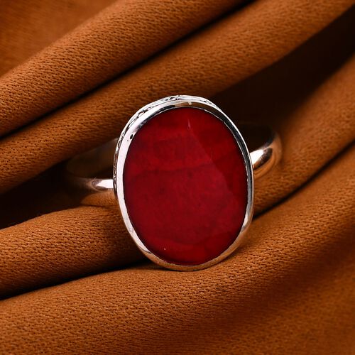 Royal Bali - Koralle Ring, 925 Silber (Größe 16.00) image number 1