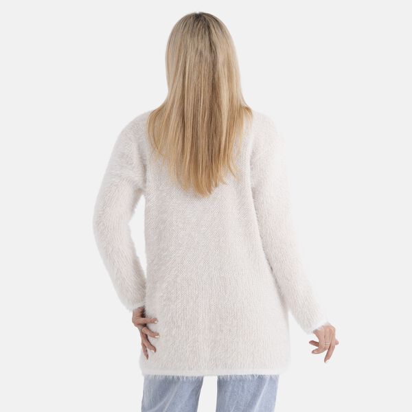 Kuschelweicher, langer &Uuml;bergangs-Cardigan mit 2 Taschen, Beige image number 1