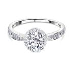 Lustro Stella - Weißer Zirkonia-Ring, 925 Silber rhodiniert (Größe 16.00) ca. 0.91 ct