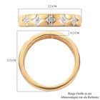 Diamant Band Ring 925 Silber 585 Vergoldet image number 6