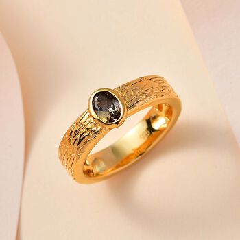 AA nat&uuml;rlicher, goldener Tansanit-Ring - 0,44 ct.