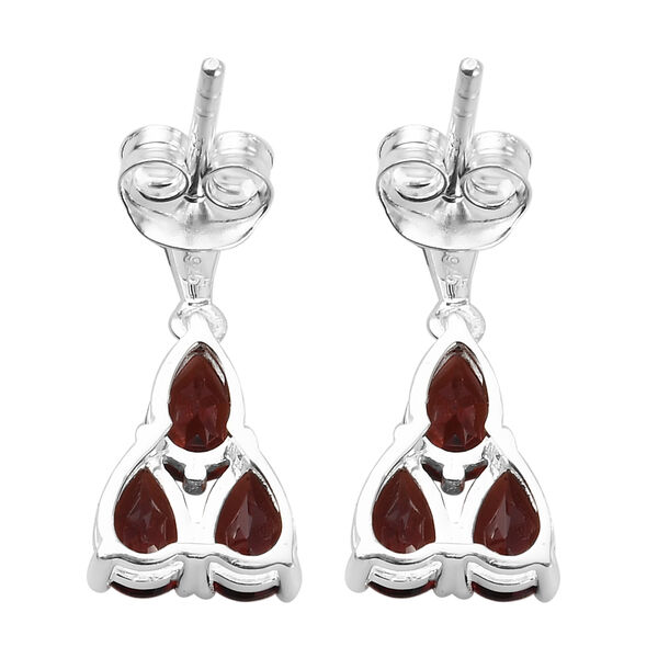 Rote Granat-Ohrringe, 925 Silber ca. 3,13 ct image number 5
