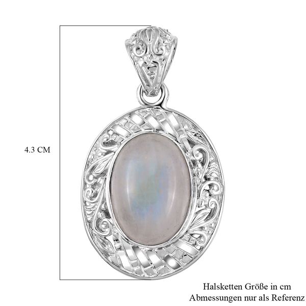 Royal Bali - Regenbogen Mondstein-Anhänger, 925 Silber ca. 13.00 ct image number 5