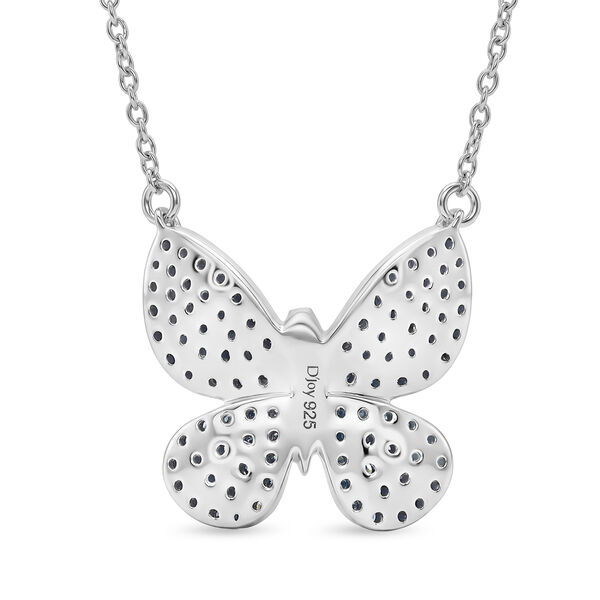 D'Joy blauer Diamant Anh&auml;nger mit 45+5cm Kette - 0,53 ct. image number 5