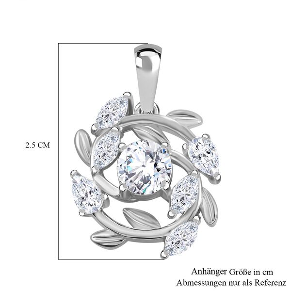 J Francis gefertigt mit SWAROVSKI- Swarovski Zirkonia Anhänger, 925 Silber rhodiniert image number 6