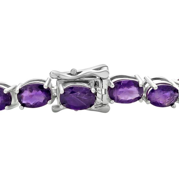 Afrikanisches Amethyst Armband, ca. 19 cm, 925 Silber rhodiniert ca. 16.97 ct image number 4