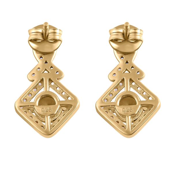 Natürliche, goldene Tansanit und Zirkon-Ohrringe - 1,92 ct. image number 4