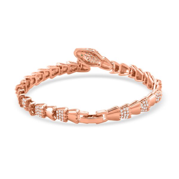 Wei&szlig;er Zirkonia Armband ca. 19 cm Nickelfreies Messing image number 3