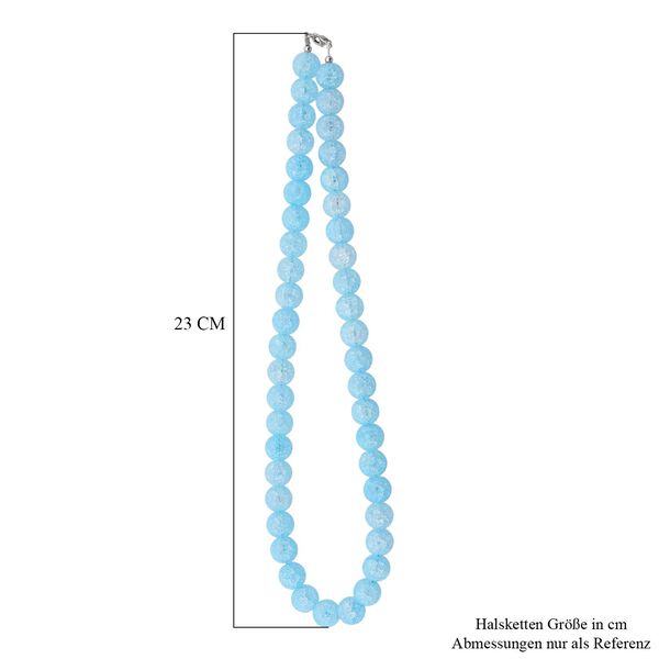 Blaue Eis Quarz Halskette 45cm und Armband 19cm image number 6