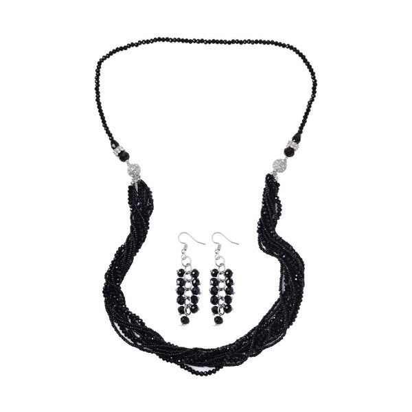 Schwarzes und weißes Kristall-Schmuckset - 247 ct. image number 0