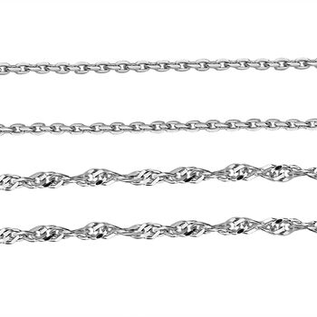 925 Silber rhodiniert Kette ca. 45 cm ca. 2,40g