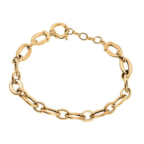 Ovales Glieder-Armband in 585 Gold, 18 cm image number 0