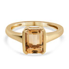 Citrin Solitär Ring 925 Silber vergoldet (Größe 16.00) ca. 1,49 ct image number 0