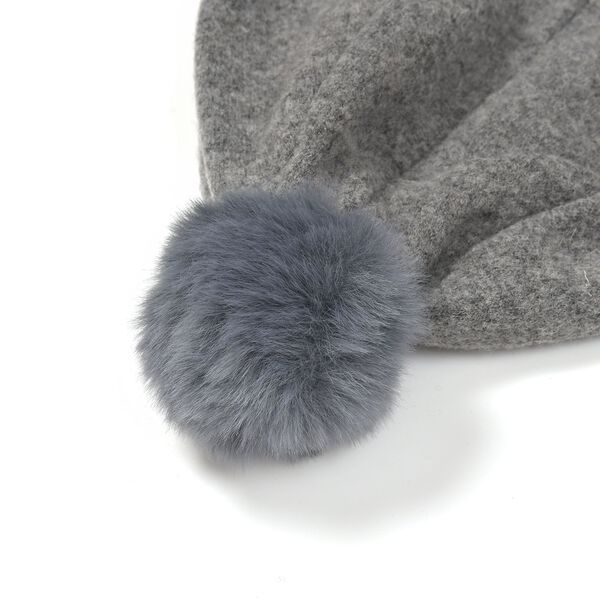 LA MAREY 2er-Set Kaschmir Mützen und Handschuhen mit Mikroplüsch-Futter, Grau image number 2