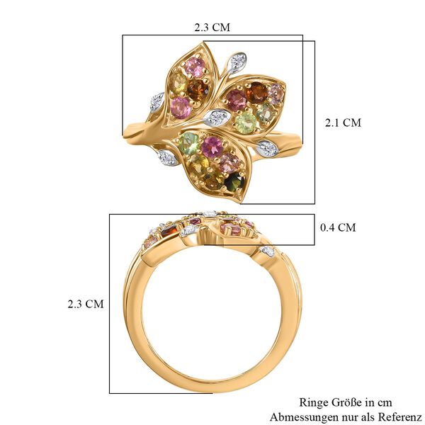 Multi-Turmalin und Zirkon Ring - 1,19 ct. image number 6