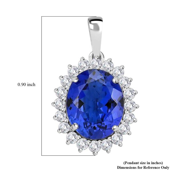 RHAPSODY zertifiziert und gepr&uuml;ft AAAA Tansanit und VS Diamant Anh&auml;nger in 950 Platin - 4,25 ct. image number 6