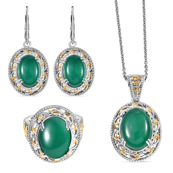 Verde Onyx Schmuckset - 40,86 ct. image number 0